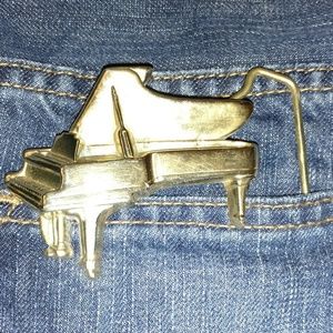 Vintage grand piano buckle, solid brass